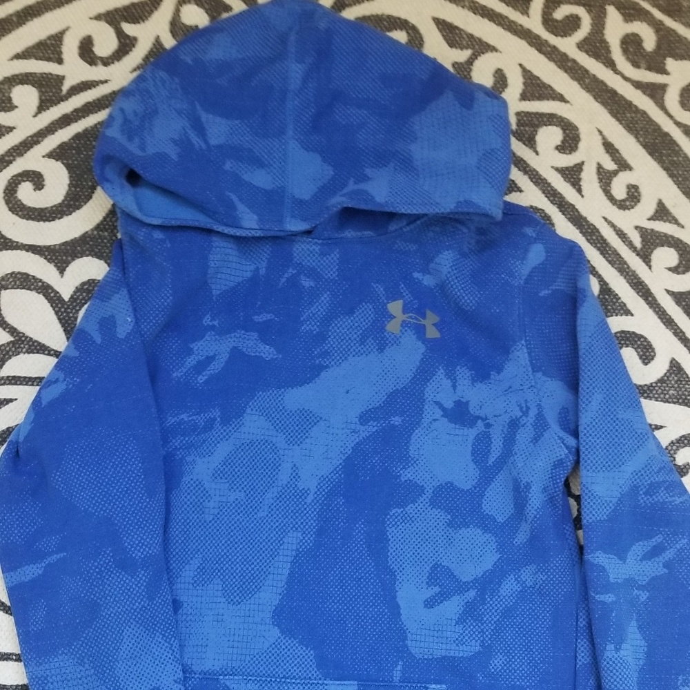 Boys Blue Under Armour Camo Hoodie Sweatshirt